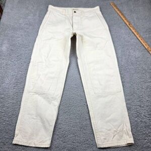 Madewell Straight White Utility Pants Relaxed Fit size 8/ 30 straight leg